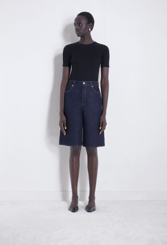 loulou studio ISU Short en denim