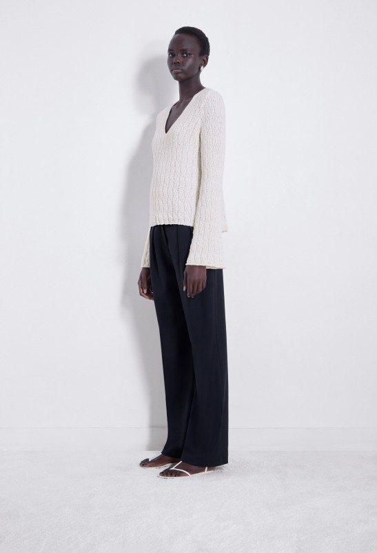 Loulou Studio KOMO Pull Col V En Bouclette