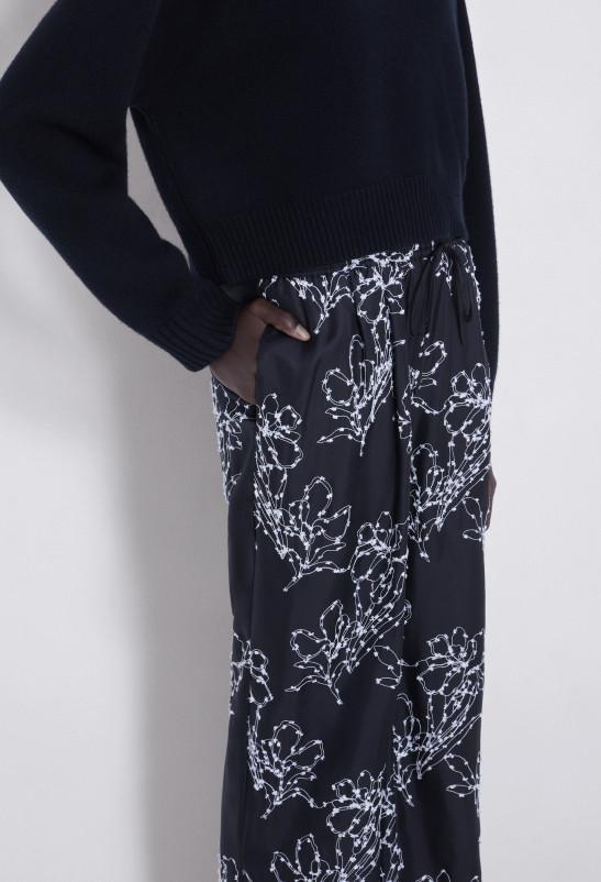 Loulou Studio MARKOS Pantalon En Soie Brodée