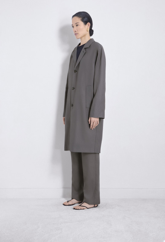 Loulou Studio MENJA Manteau En Viscose Et Lin