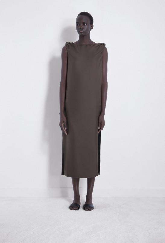 loulou studio MOUN Robe à noeuds en soie