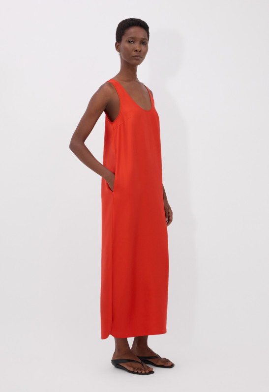 Loulou Studio NADA Robe Longue En Sergé De Soie