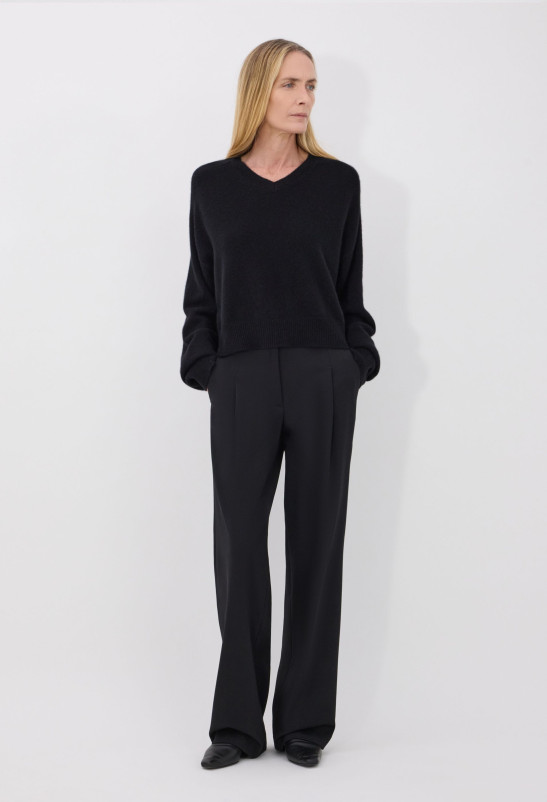 Loulou Studio OSILO Pantalon En Laine Mélangée