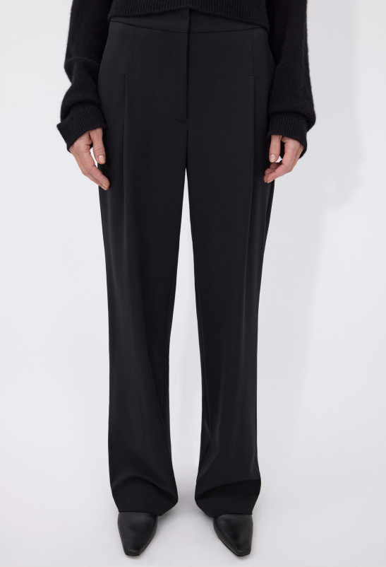 Loulou Studio OSILO Pantalon En Laine Mélangée