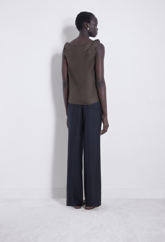 Loulou Studio REMY Haut à Noeuds En Soie