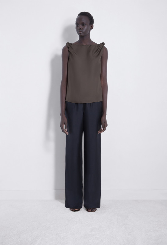 loulou studio REMY Haut à noeuds en soie