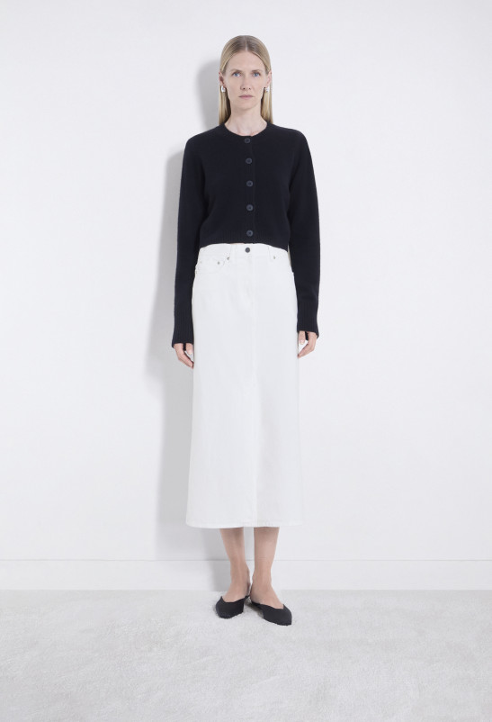 Loulou Studio RONA Jupe Midi En Denim Organique