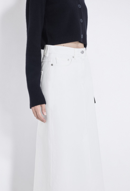 loulou studio RONA Jupe midi en denim organique