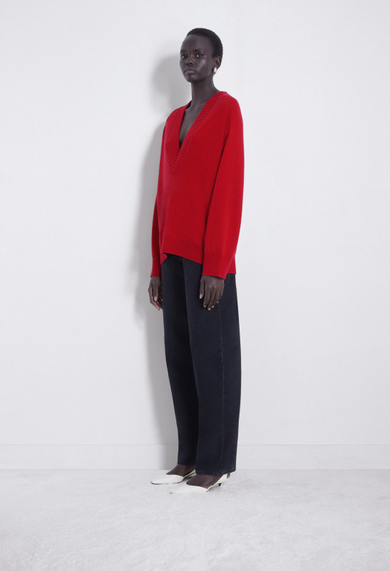 Loulou Studio SAGE Pull Col V En Cachemire