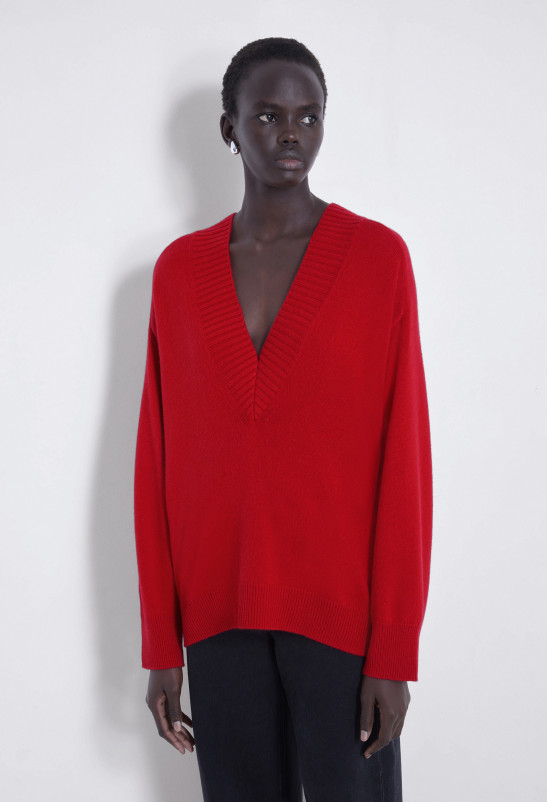 loulou studio SAGE Pull col V en cachemire