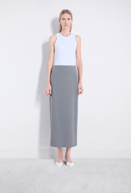 loulou studio SAMOS Jupe longue en grain de poudre