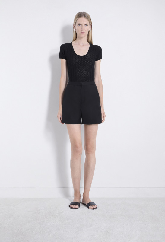 loulou studio SIMAI Short en lin et viscose