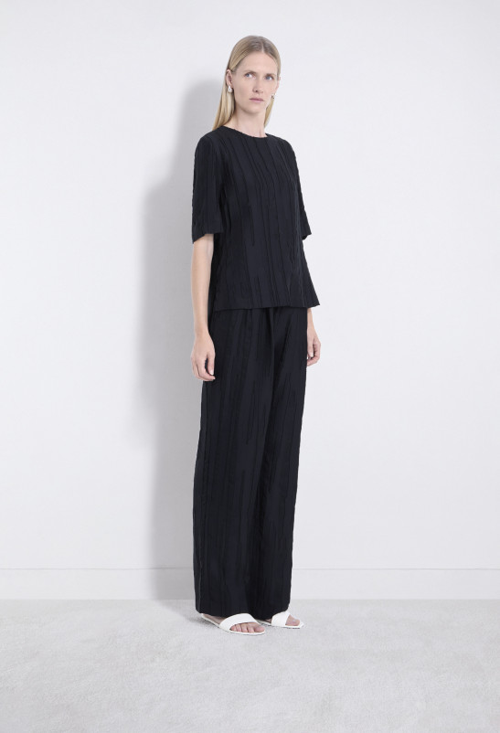 Loulou Studio SOLER Pantalon En Soie Texturé