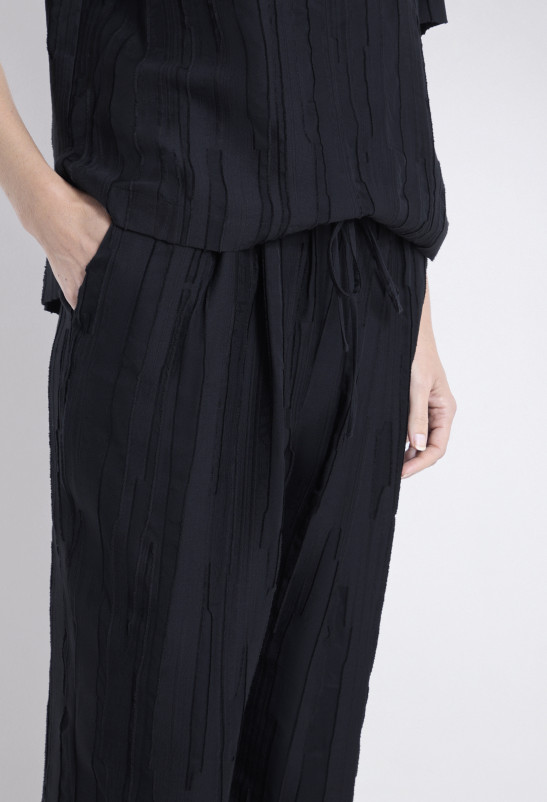 Loulou Studio SOLER Pantalon En Soie Texturé