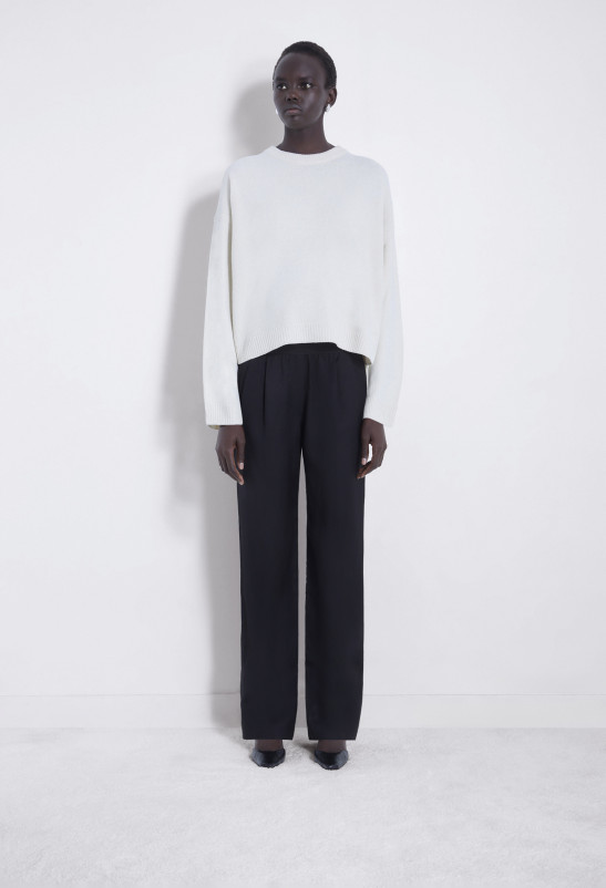 loulou studio TAKAROA Pantalon en lin mélangé