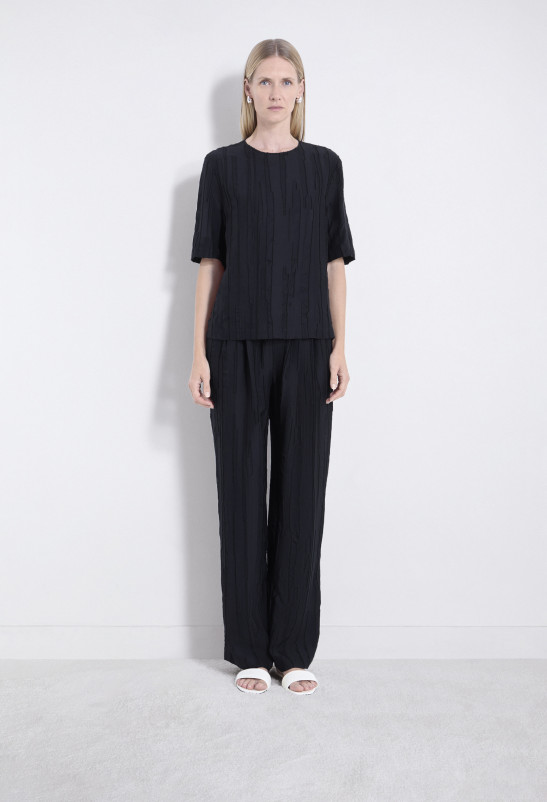 loulou studio TOBA Haut en soie texturé