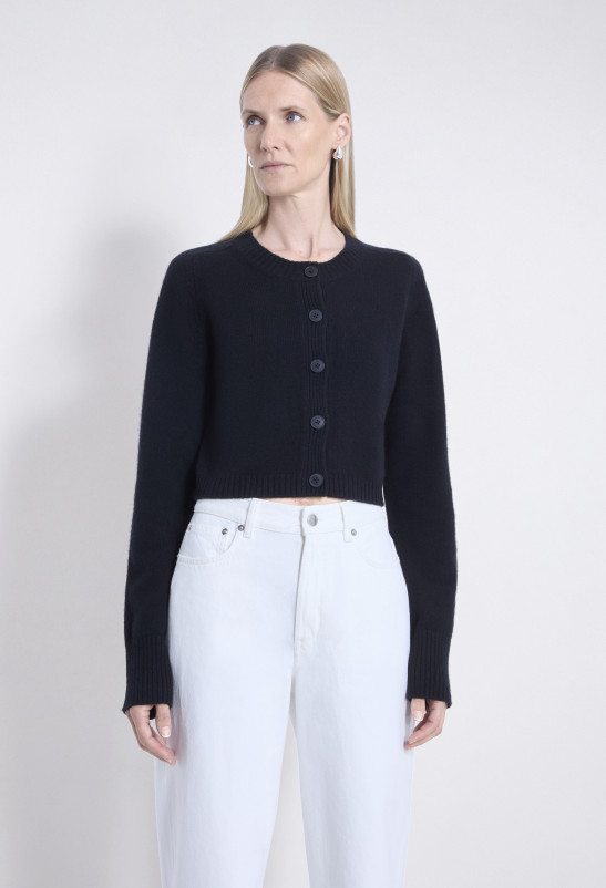loulou studio ZEPHIR Cardigan court en cachemire