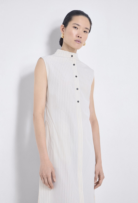 Loulou Studio MAUI STRIPES Robe En Popeline De Coton Rayée