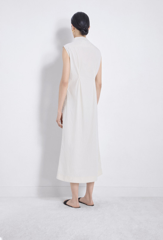 Loulou Studio MAUI STRIPES Robe En Popeline De Coton Rayée