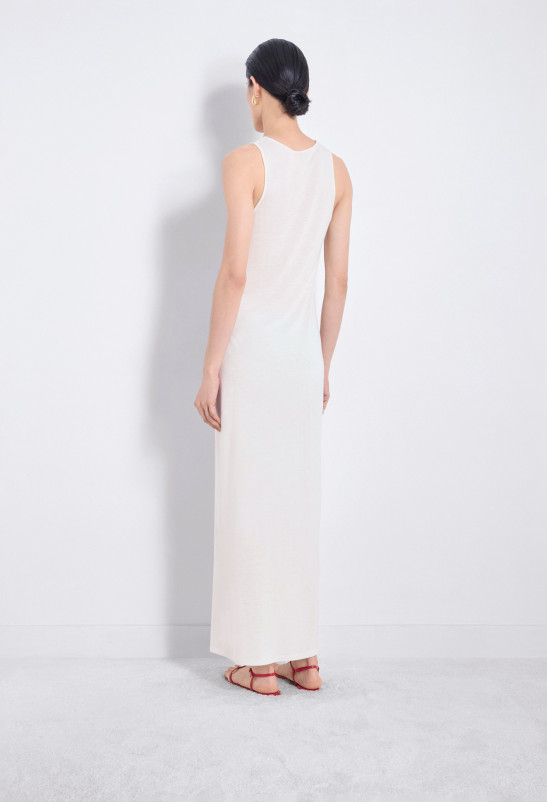 Loulou Studio MYRON Maxi Robe En Jersey De Laine Mélangée