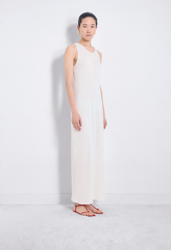 Loulou Studio MYRON Maxi Robe En Jersey De Laine Mélangée