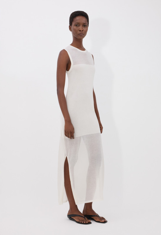 Loulou Studio PHILAE Robe En Maille Semi Transparente