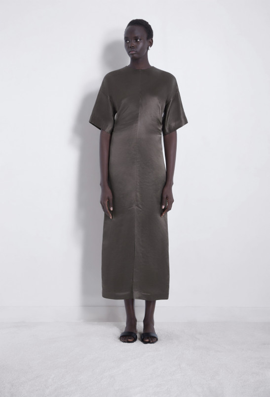 loulou studio RUBY Robe longue en organza de soie et lin