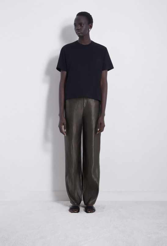 loulou studio SALLY Pantalon en organza de soie et lin