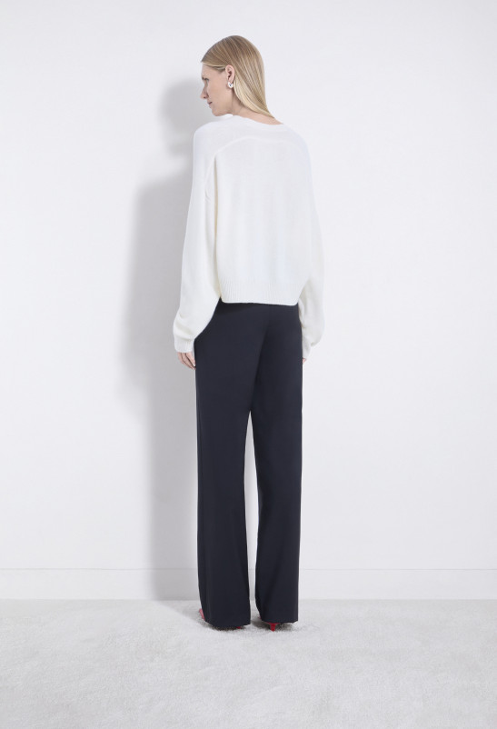 Loulou Studio SBIRU Pantalon Large En Sergé Sur Mesure