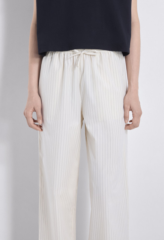 Loulou Studio SERO STRIPES Pantalon En Popeline De Coton Rayée
