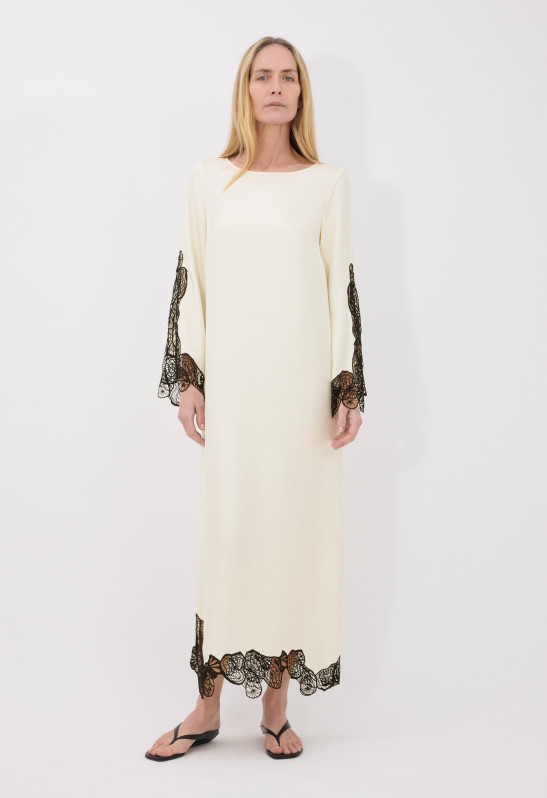 loulou studio SOTO Robes à manches longues avec dentelle