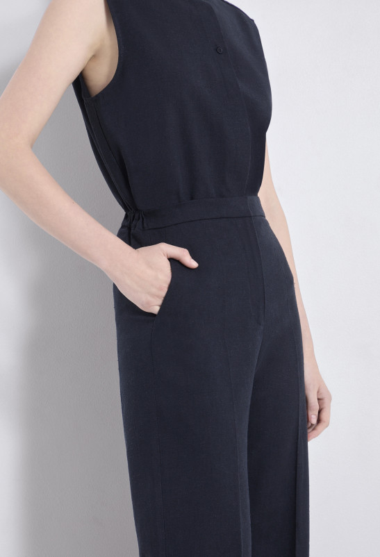 Loulou Studio ZORA Pantalon En Toile De Coton Mélangé