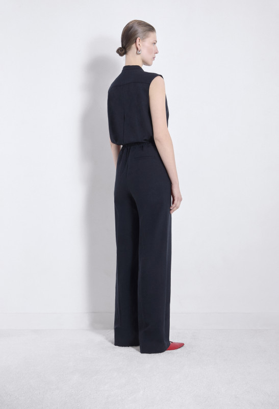 Loulou Studio ZORA Pantalon En Toile De Coton Mélangé