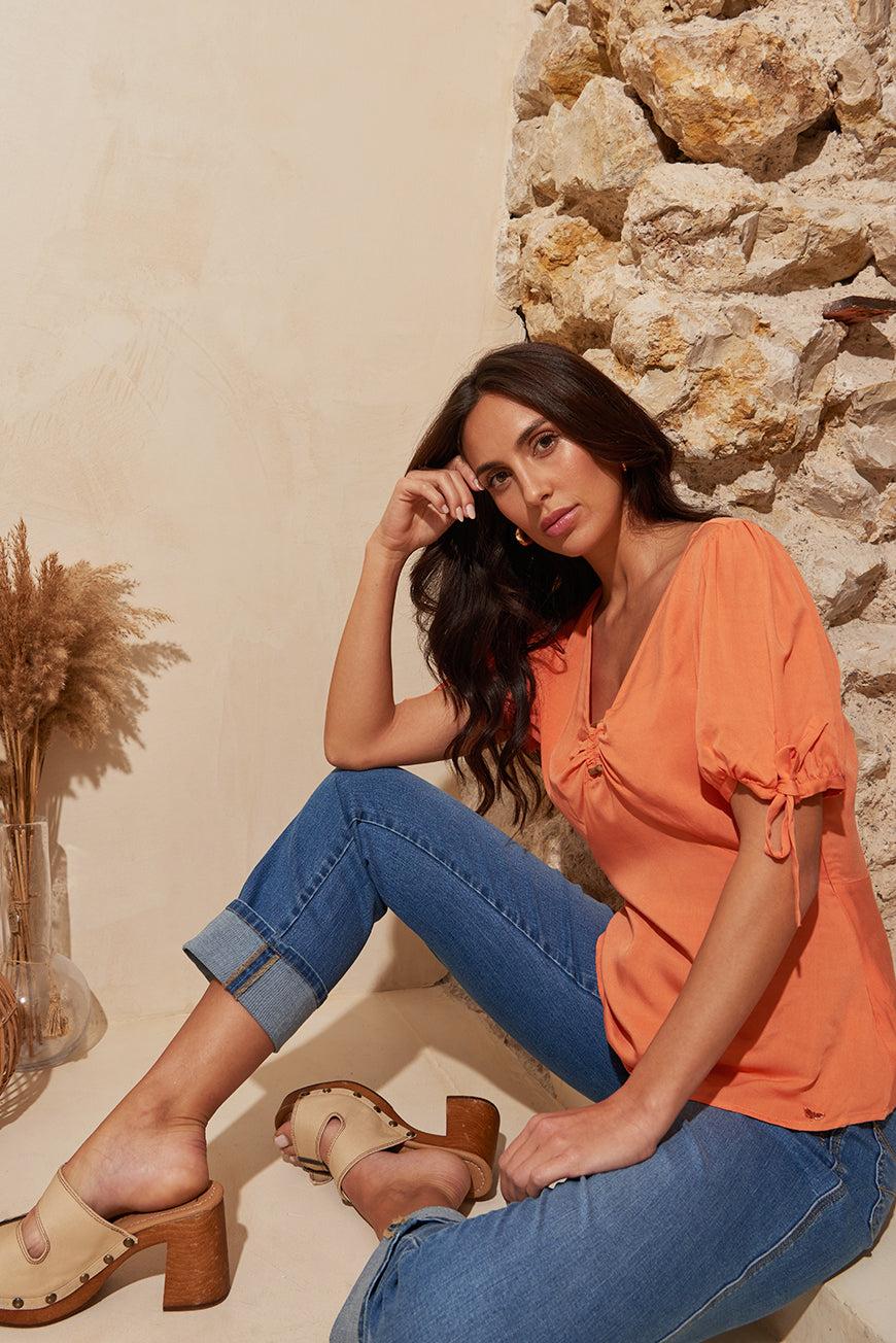 Lpb Woman BLOUSE LOVELY ABRICOT