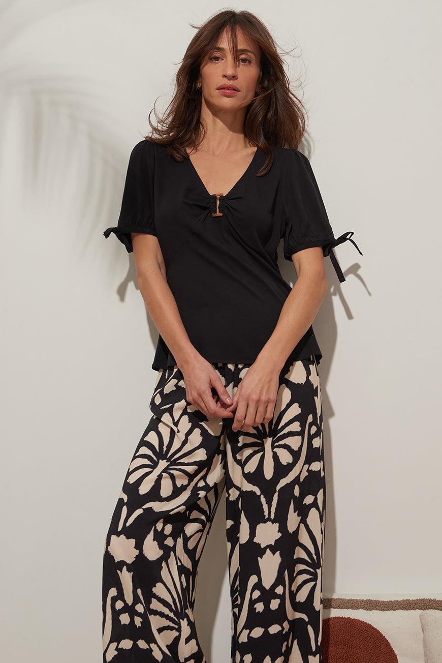 lpb woman BLOUSE LOVELY NOIR