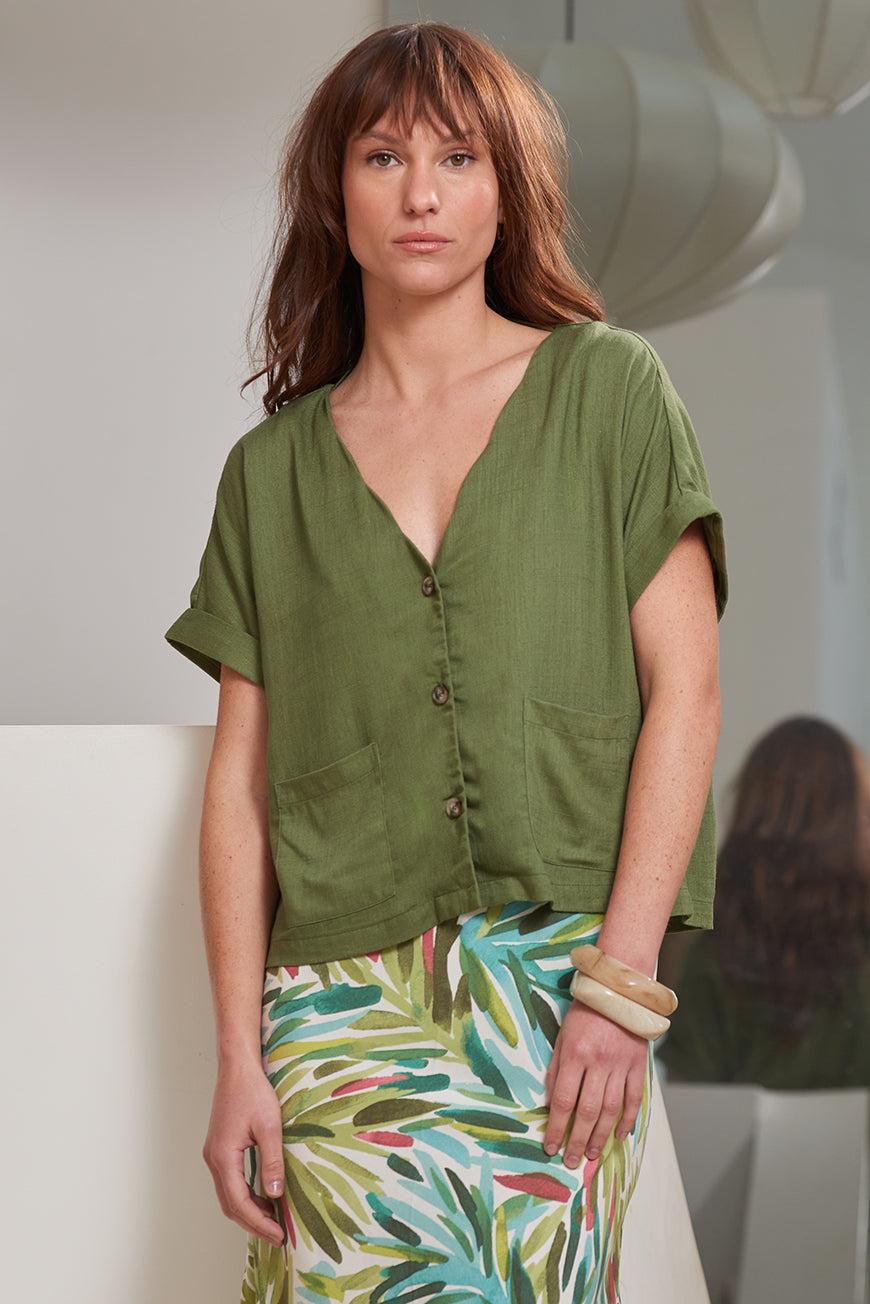 Lpb Woman CHEMISE LILYROSE KAKI