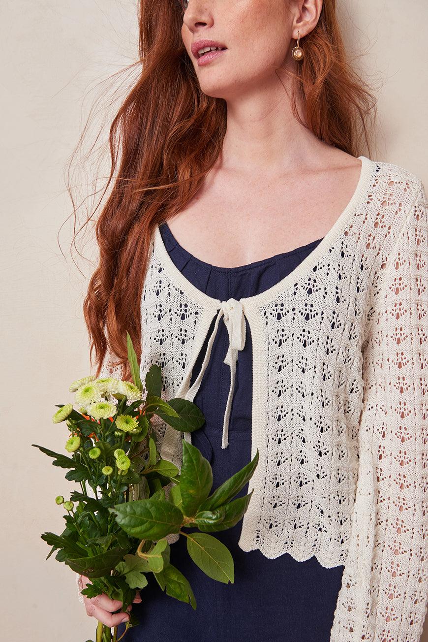 Lpb Woman GILET EN CROCHET À NOUER LOICA