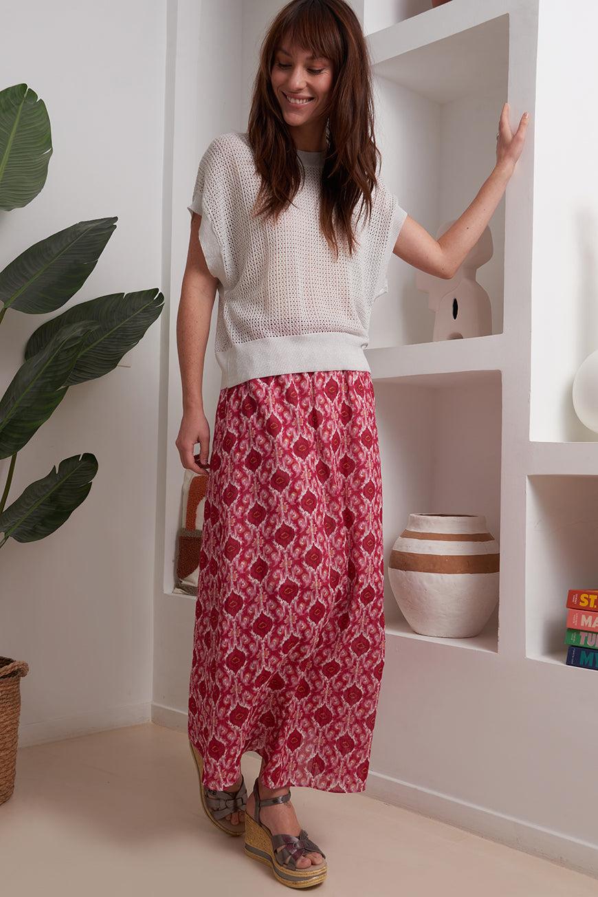 lpb woman JUPE MIDI ASYMETRIQUE FEELING