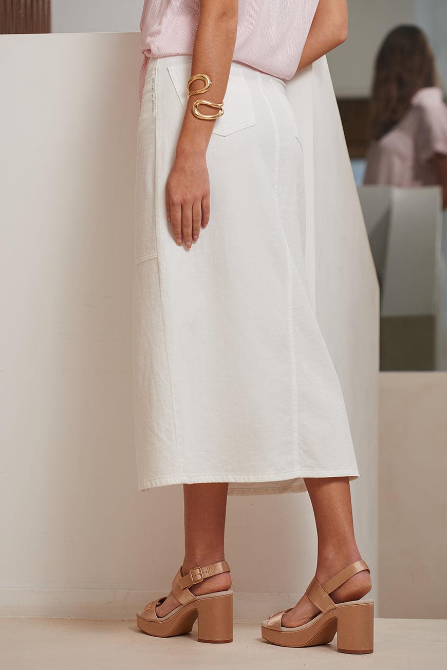 Lpb Woman JUPE MIDI LAUX