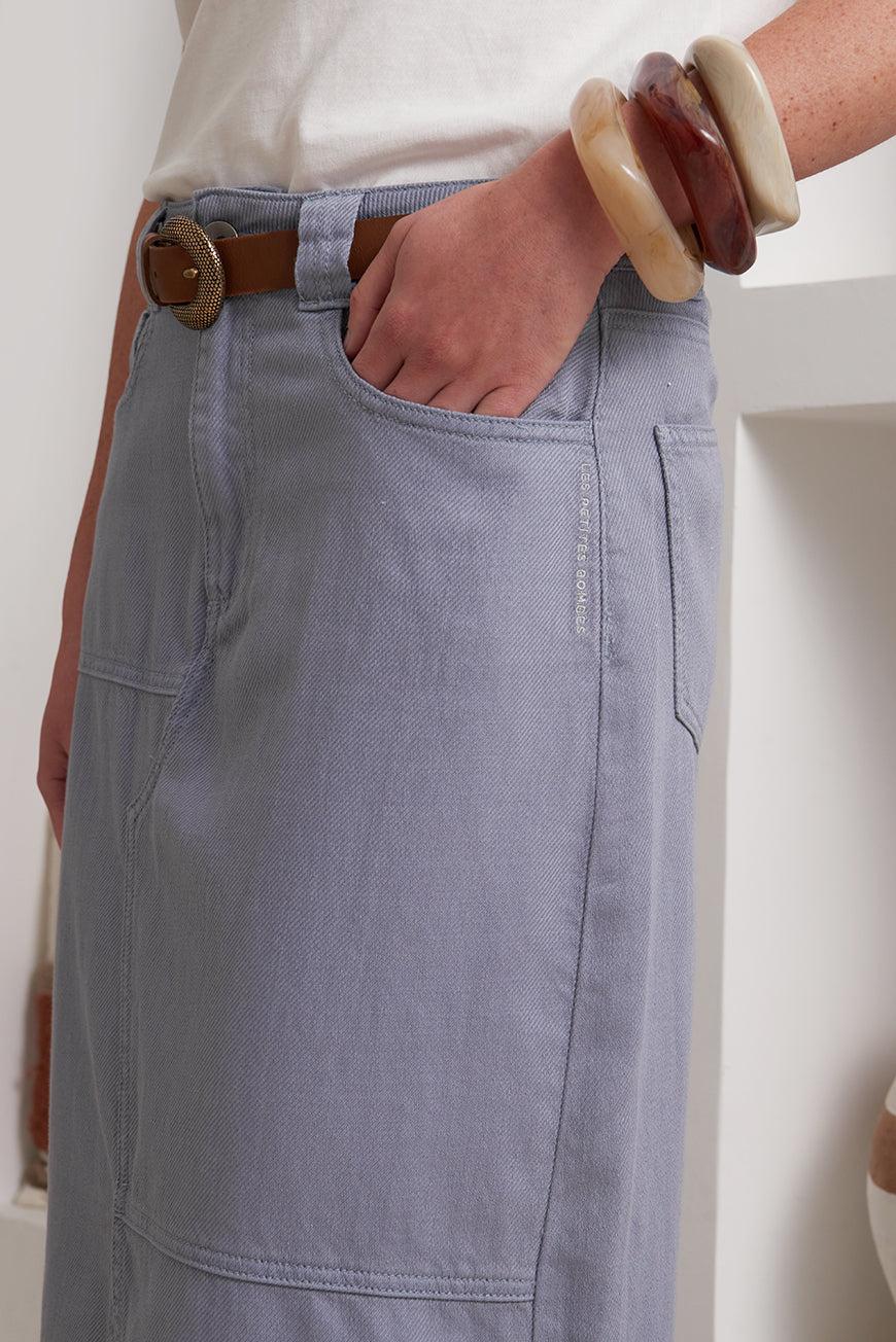 Lpb Woman JUPE MIDI LAUX