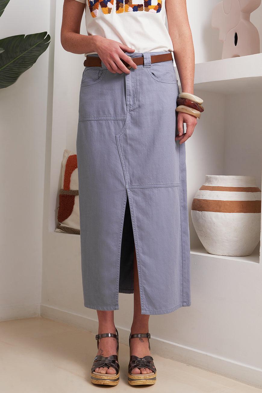 Lpb Woman JUPE MIDI LAUX