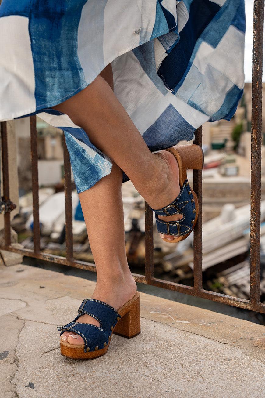 Lpb Woman MULES A TALON LETA MARINE