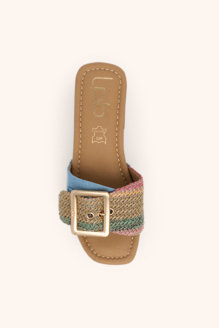 Lpb Woman MULES A TALON LOUISE MULTICO LIGHT BLUE