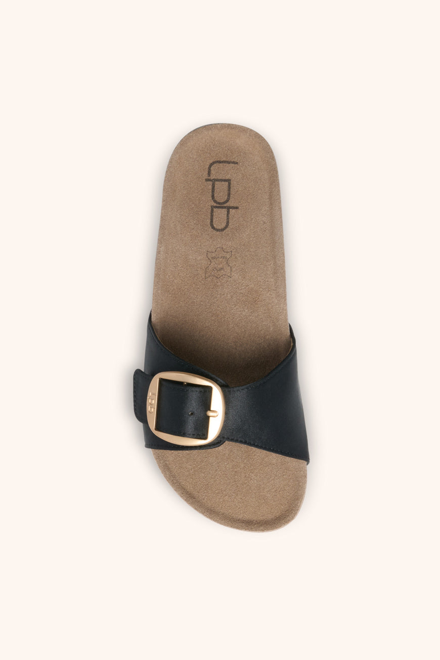 Lpb Woman MULES FLEURICE NOIR SATIN