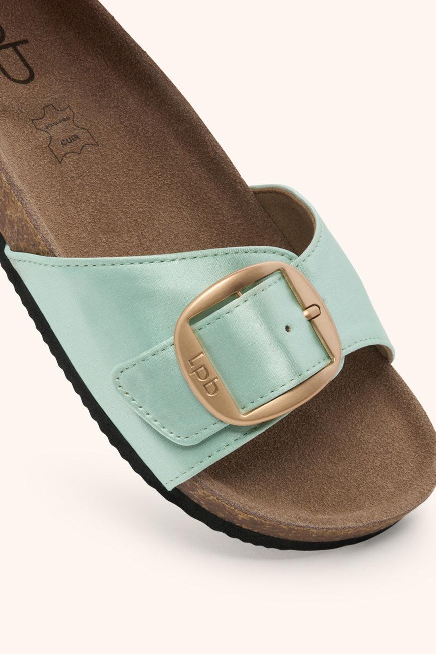Lpb Woman MULES FLEURICE VERT D'EAU SATIN