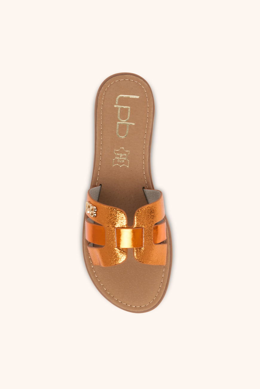 Lpb Woman MULES LINA ORANGE METAL