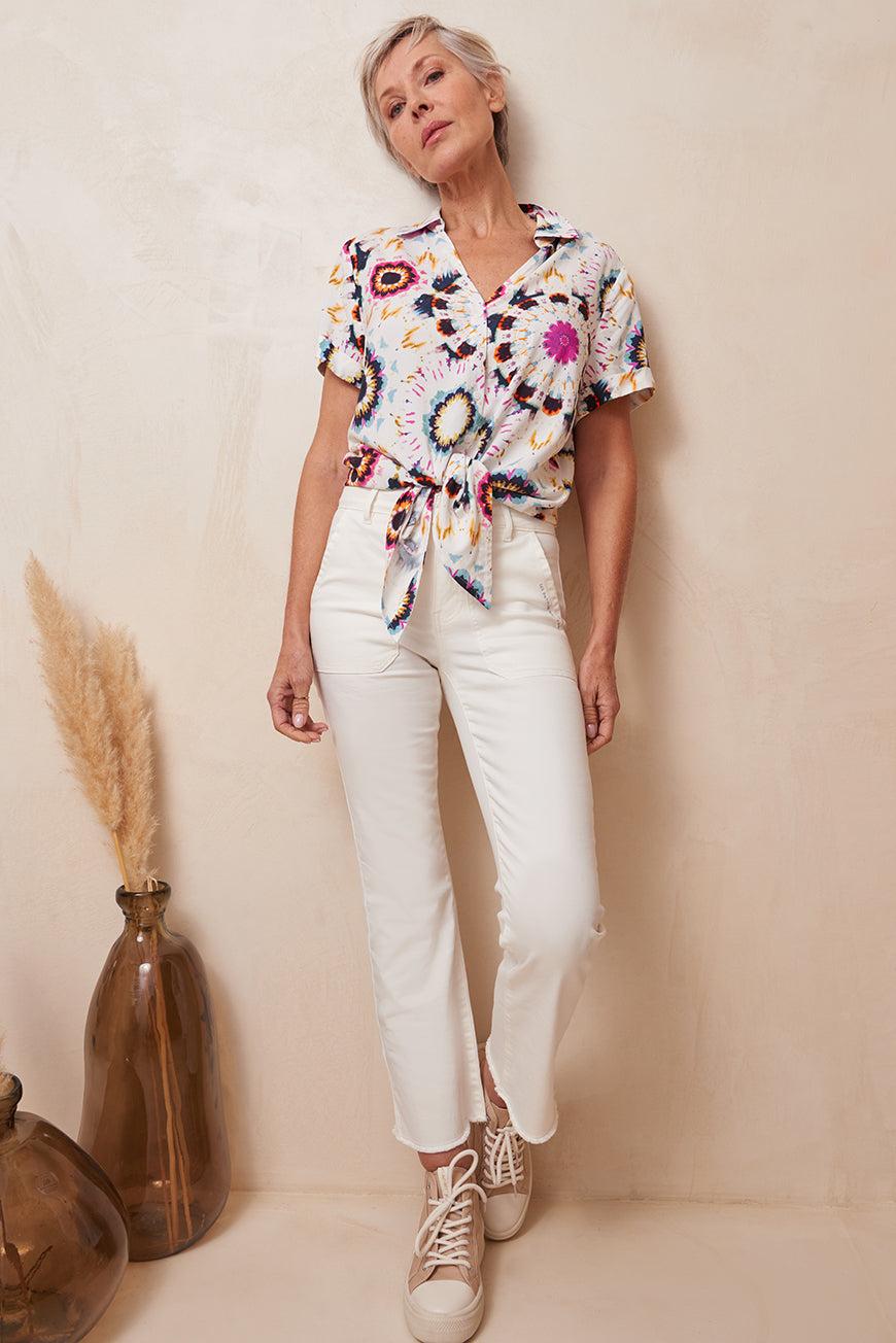 lpb woman PANTALON BOOTCUT CROPPED LYCIA