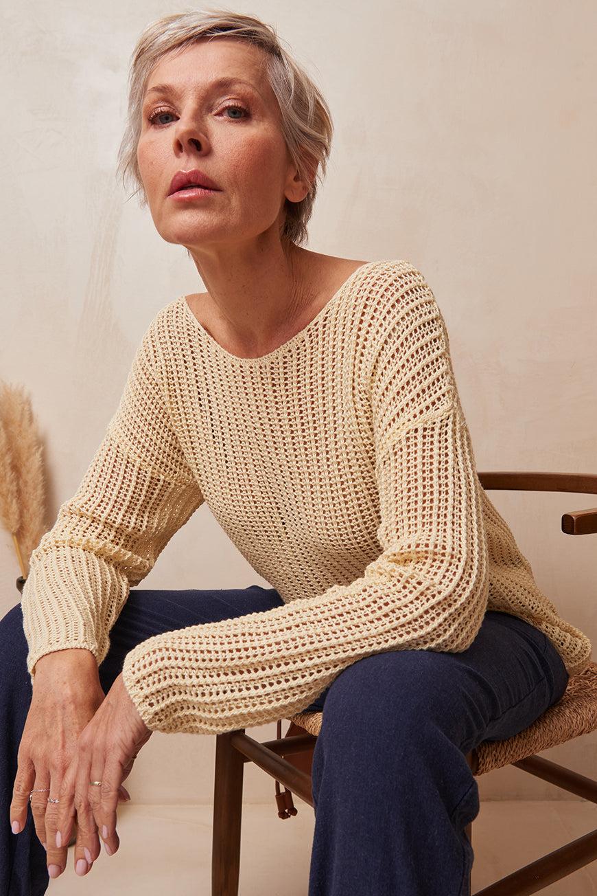 lpb woman PULL EN CROCHET LIVIANE