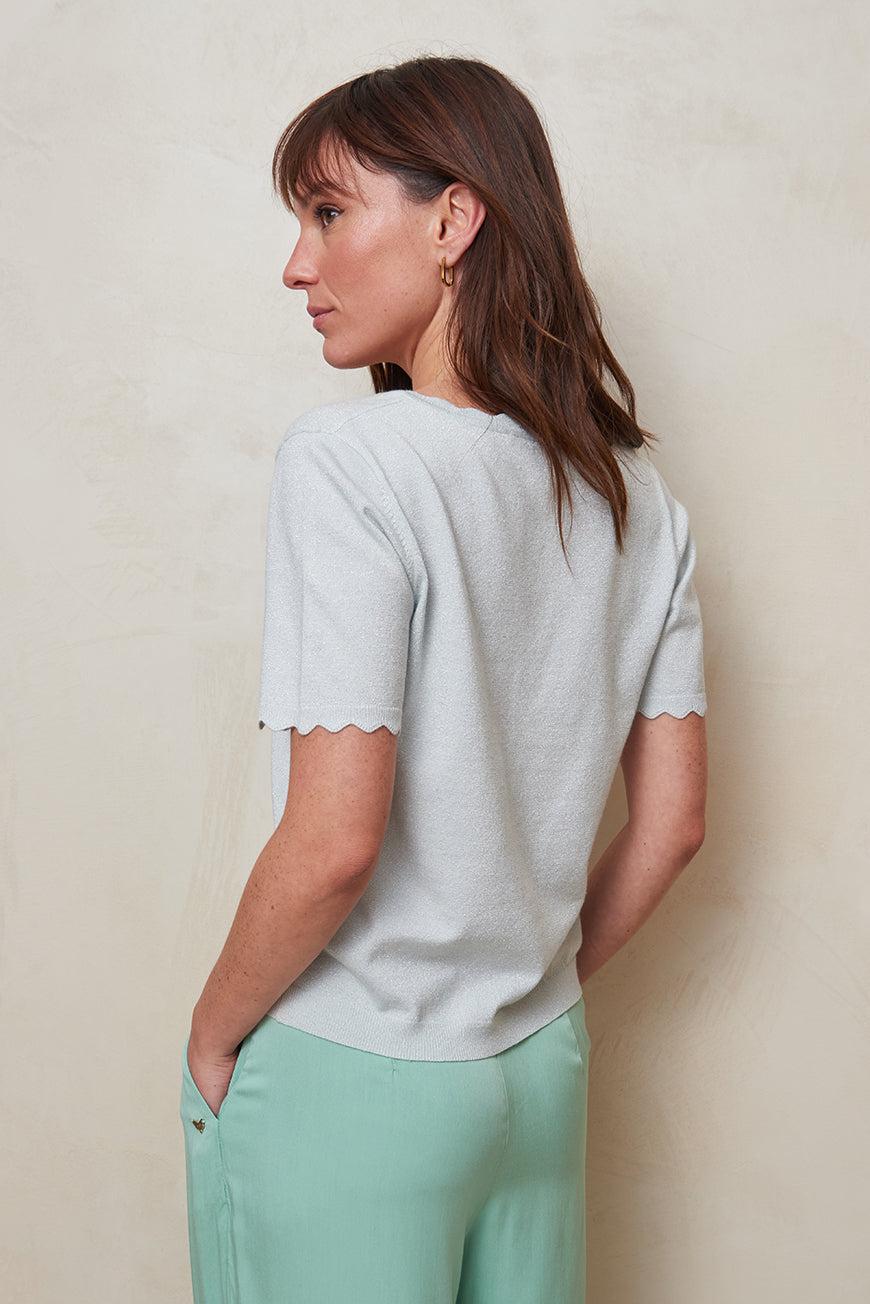 Lpb Woman PULL LOISE BLEU DRAGEE