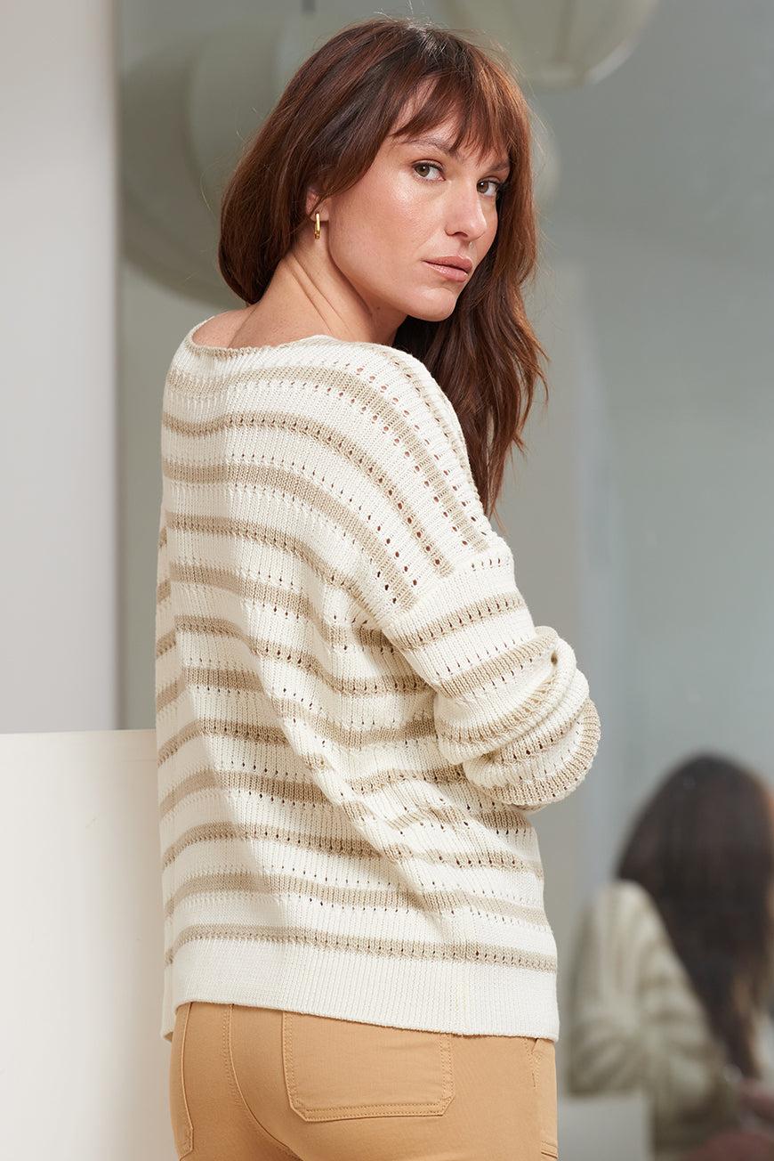 Lpb Woman PULL RAYÉ FAREDA